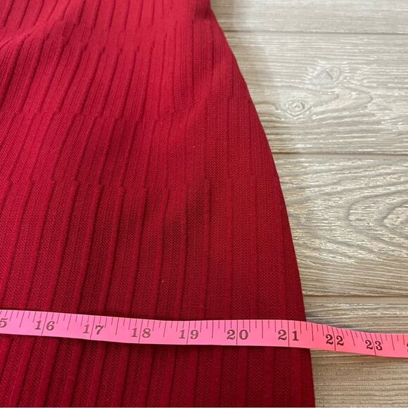 Hugo Boss Hadea Textured Jersey Sheath Dress Red - Picture 5 of 8